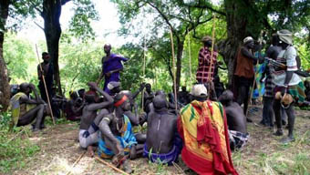 Mursi town.